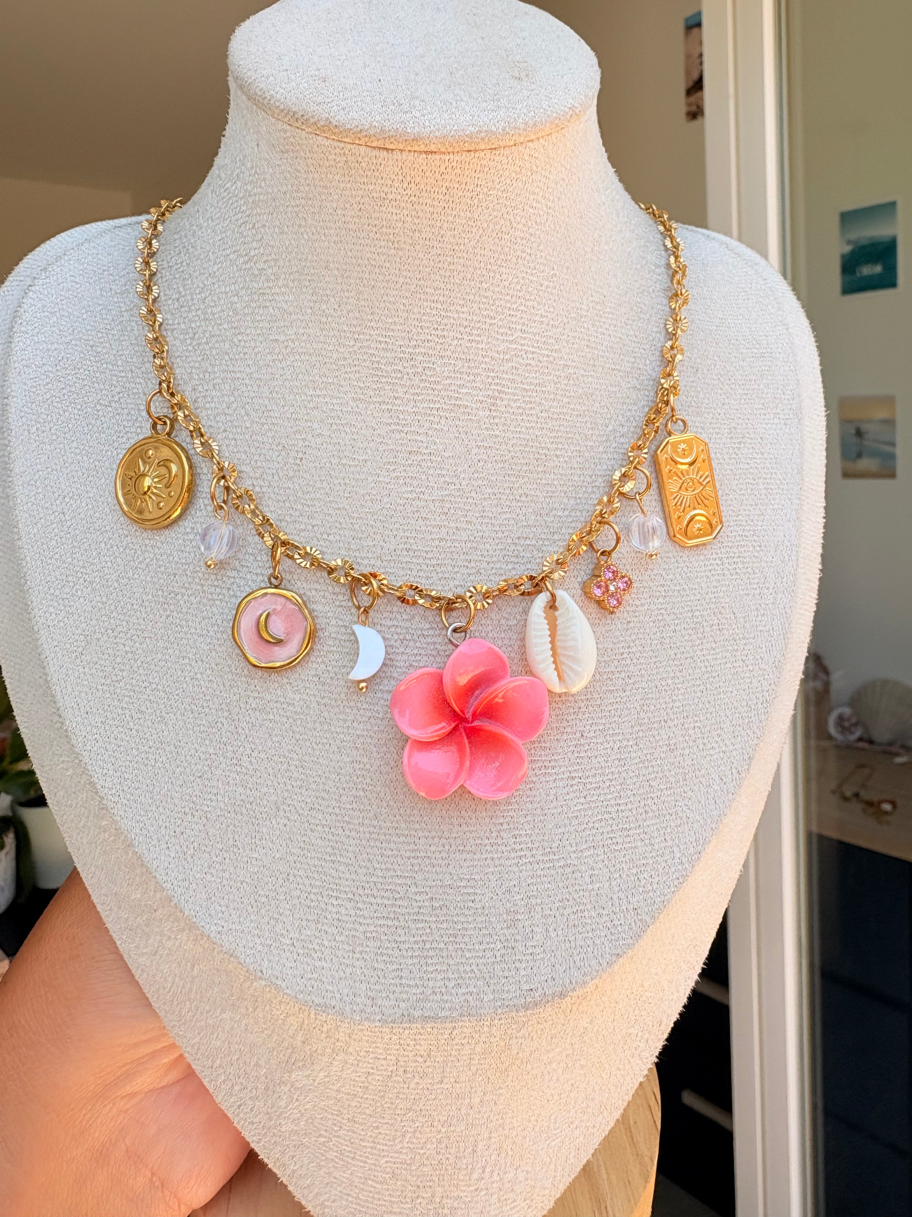 Collier breloque Maéva en acier inoxydable