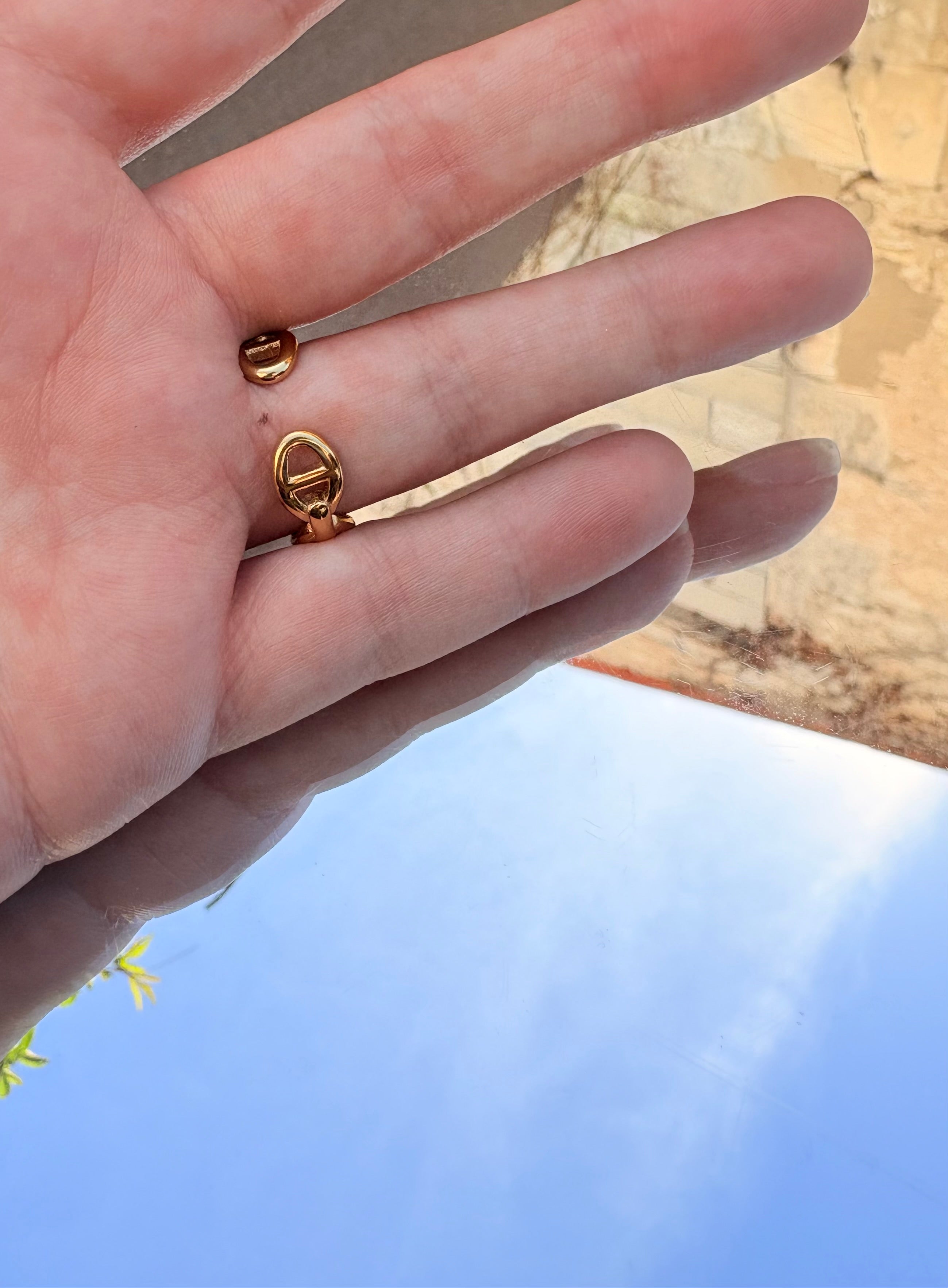 Bague ajustable maille marine en acier inoxydable