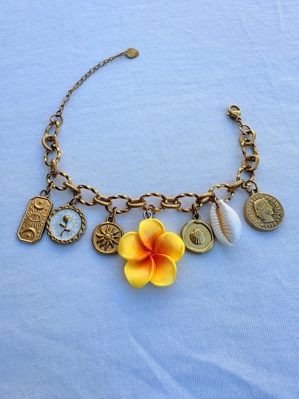 Bracelet Vanessa breloque en acier inoxydable