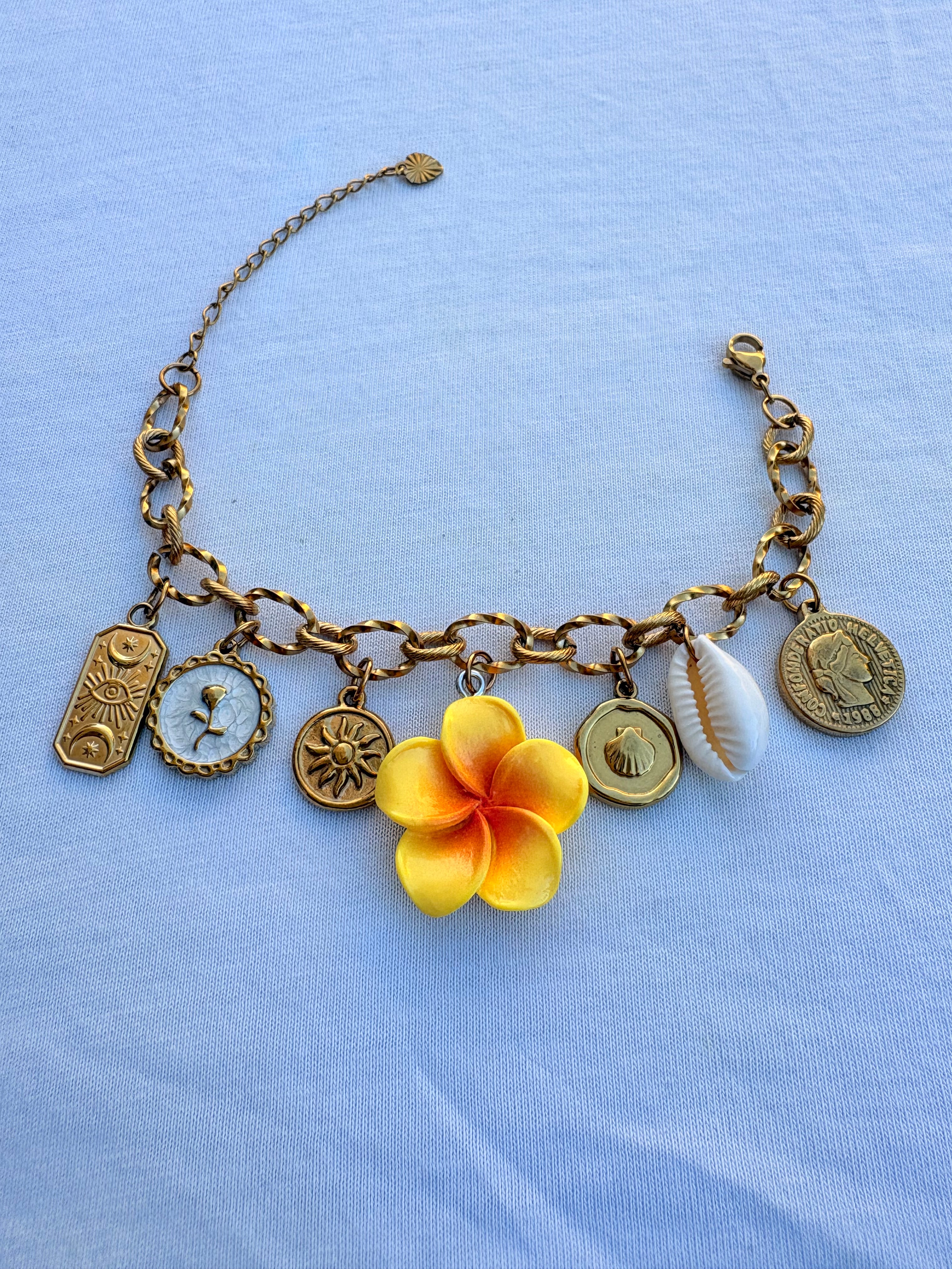 Bracelet Vanessa breloque en acier inoxydable