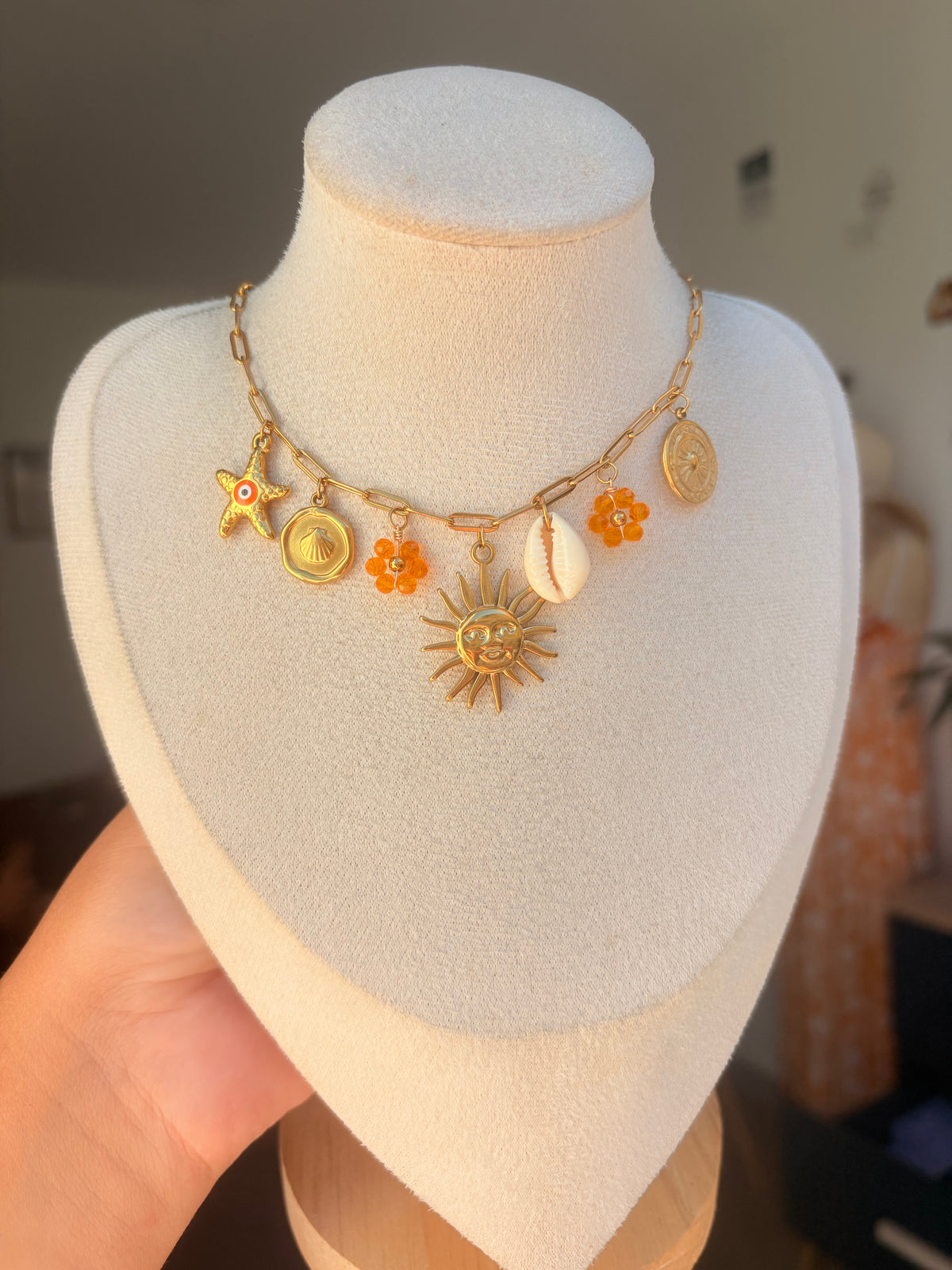 Collier Violette en acier inoxydable