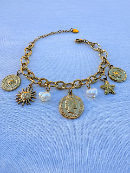 Bracelet breloque Chloé en acier inoxydable