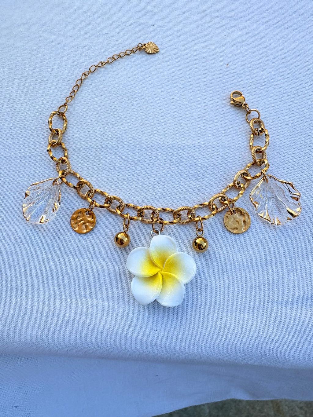 Bracelet breloque Soleil en acier inoxydable