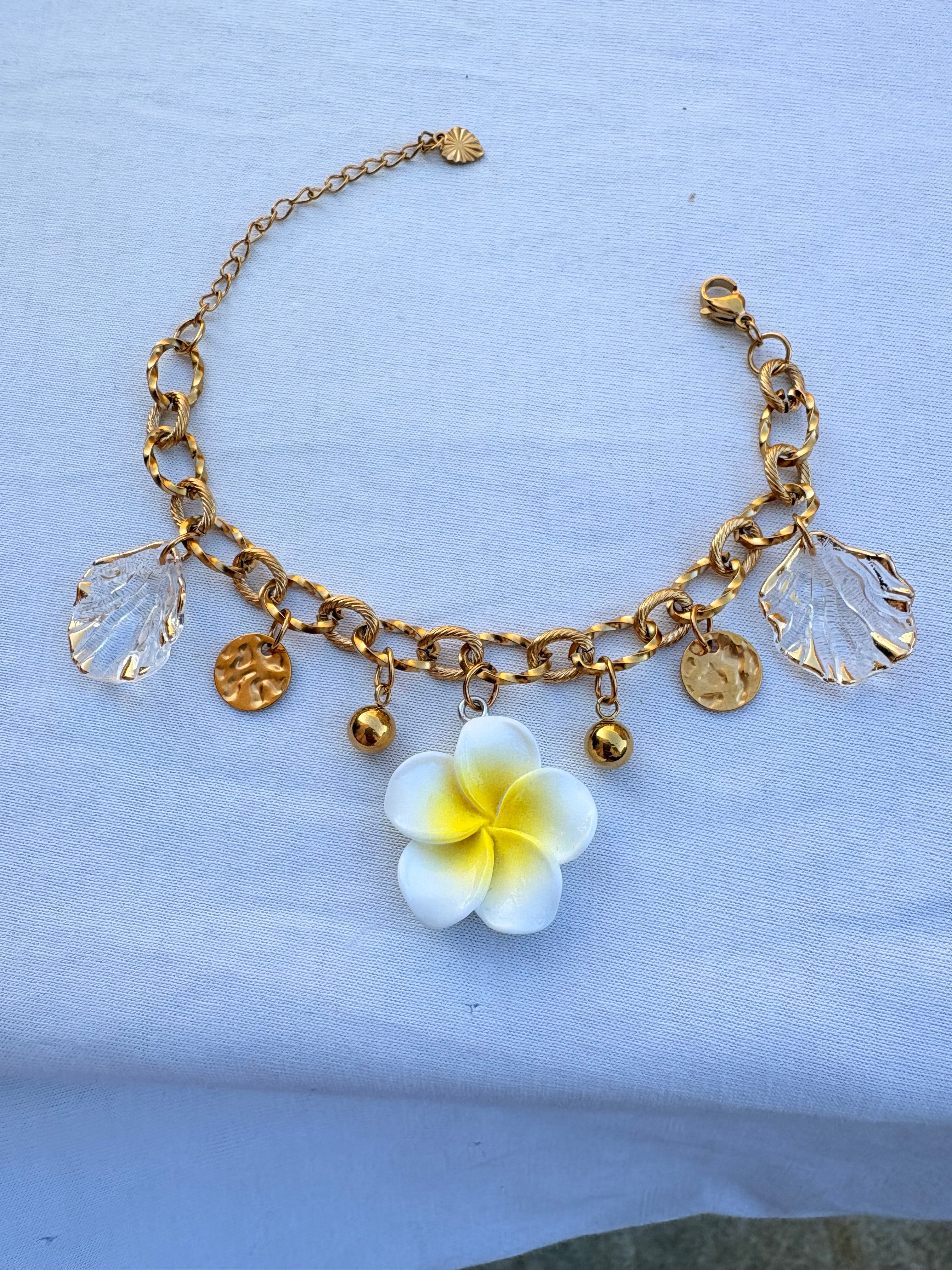 Bracelet breloque Soleil en acier inoxydable