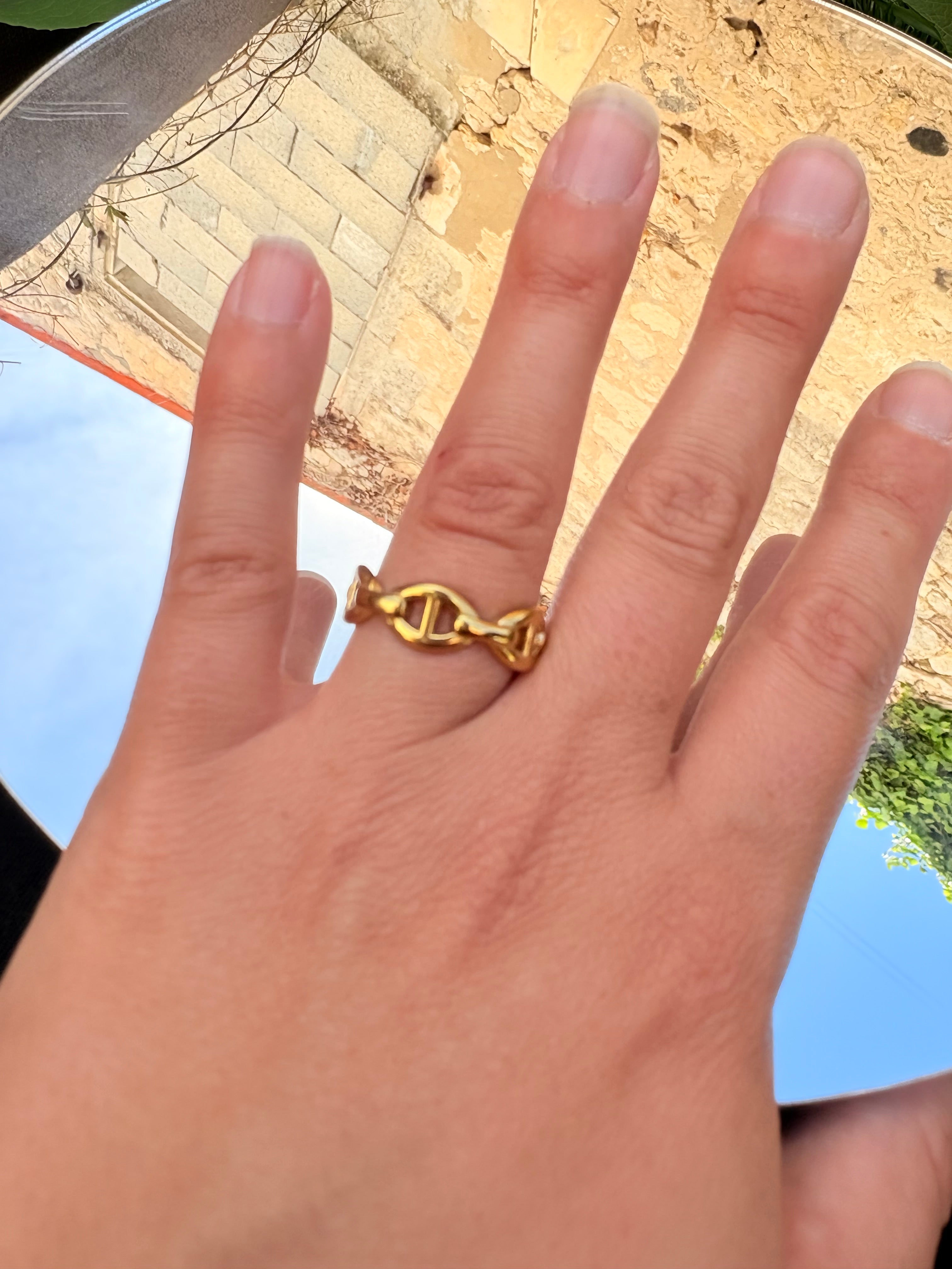 Bague ajustable maille marine en acier inoxydable