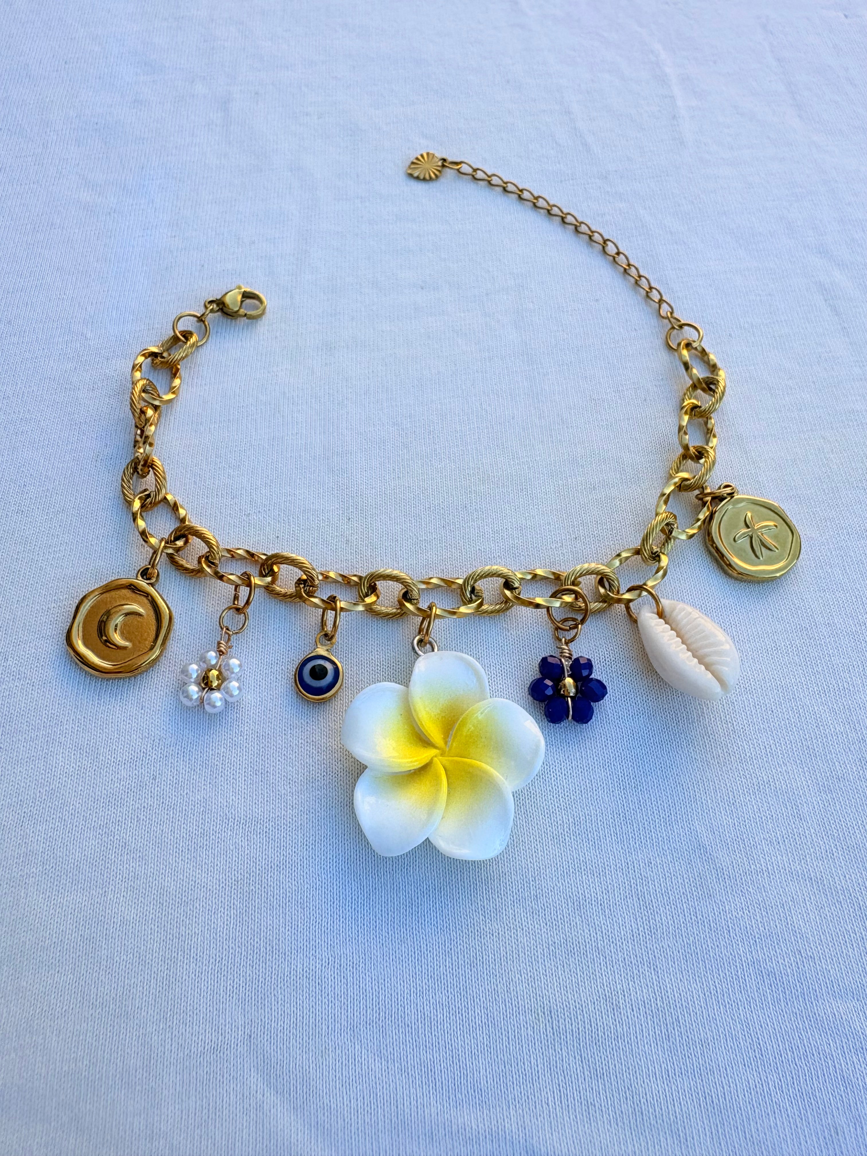 Bracelet breloque Mona en acier inoxydable
