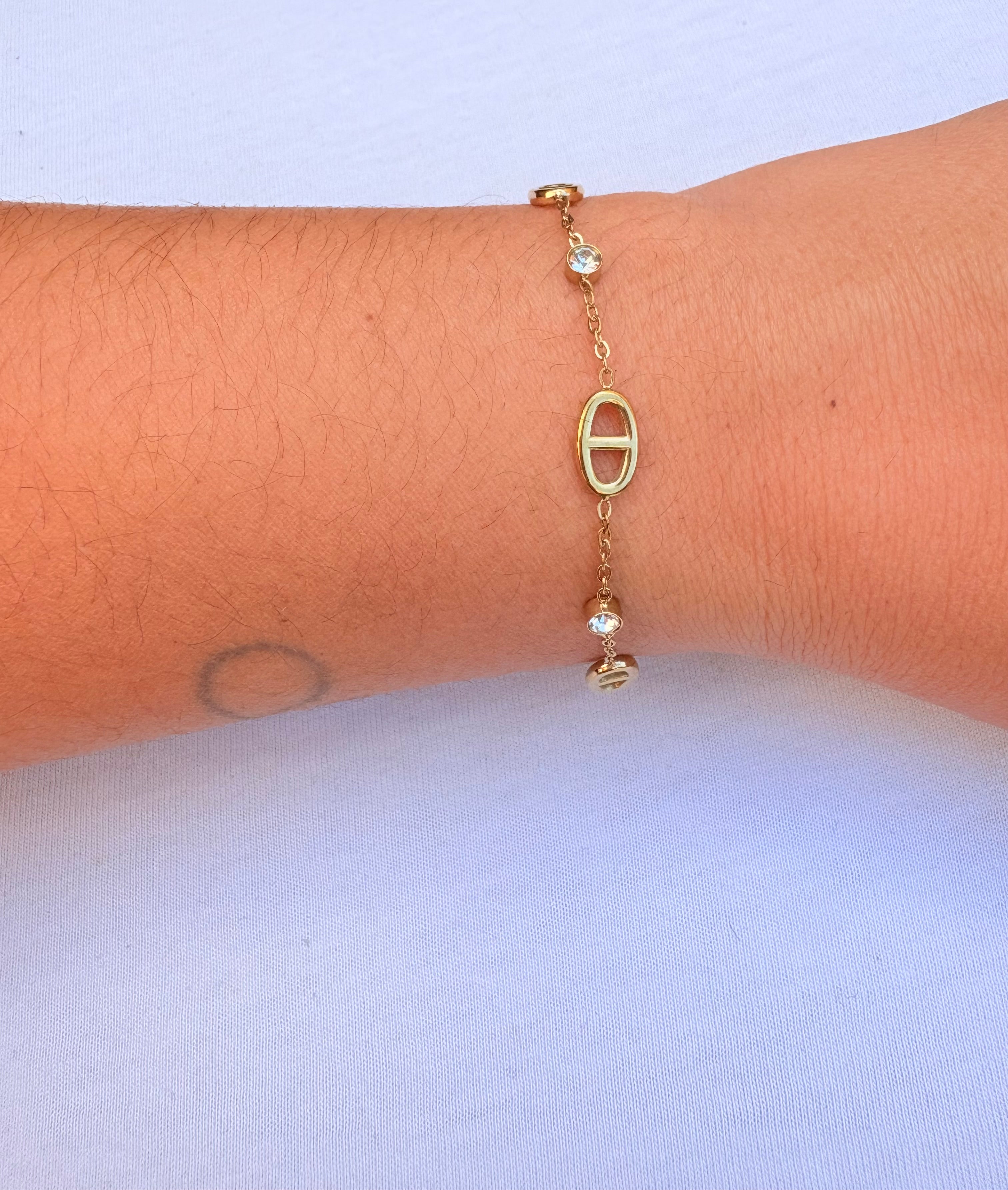 Bracelet maille marine en acier inoxydable
