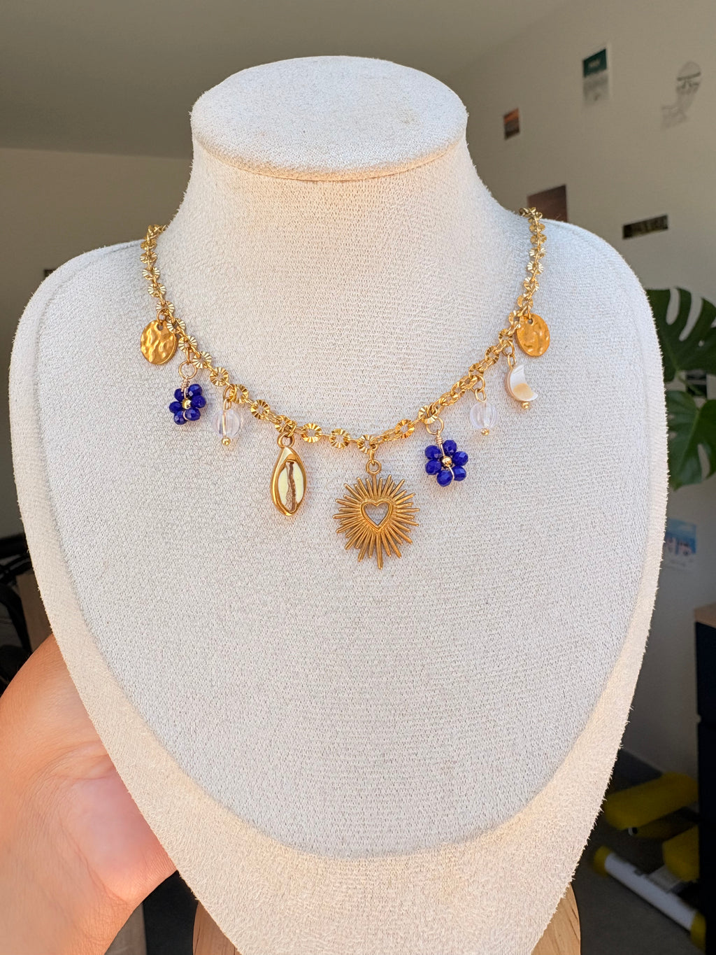 Collier breloque Line en acier inoxydable