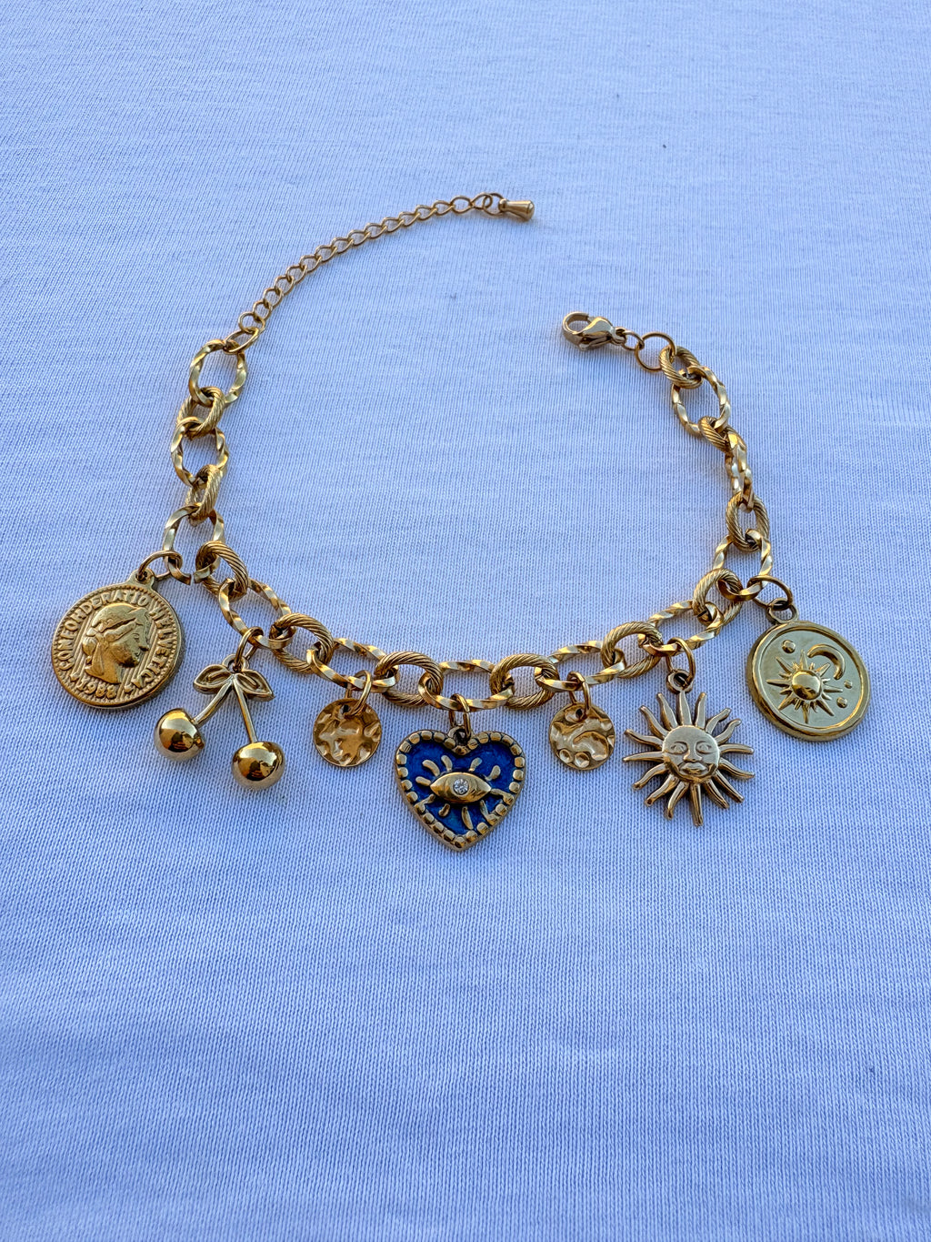 Bracelet breloque Chloé en acier inoxydable