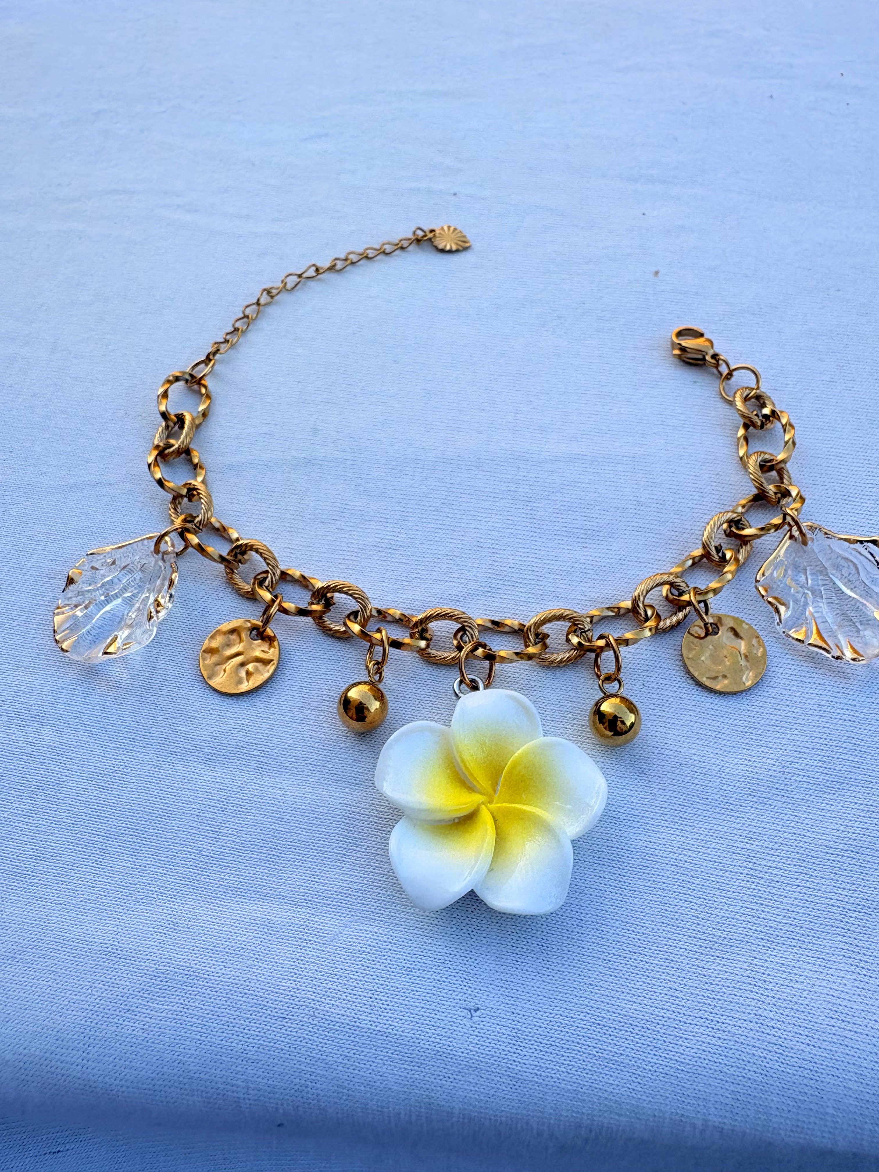 Bracelet breloque Soleil en acier inoxydable
