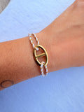 Bracelet corde maille marine en acier inoxydable